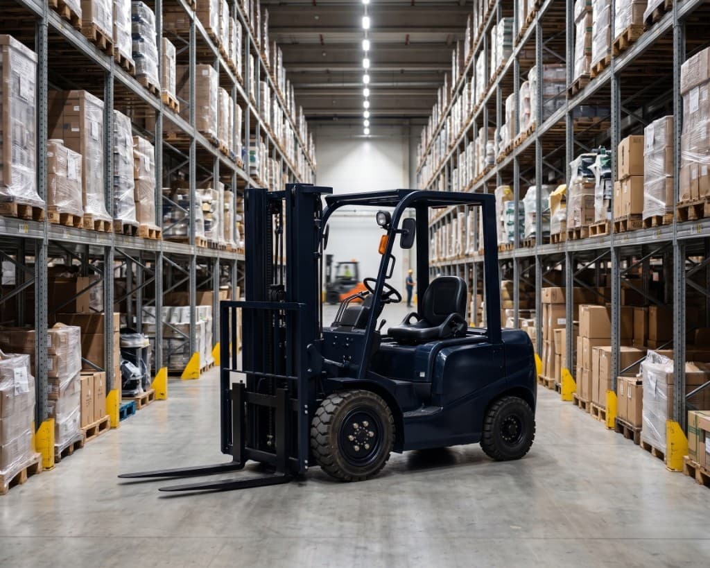 Maquinaria de material handling en operacion