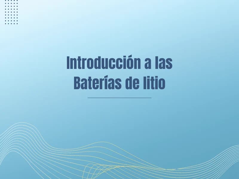 Imagen de portada: <strong>Introducción a las baterías de iones de litio</strong>