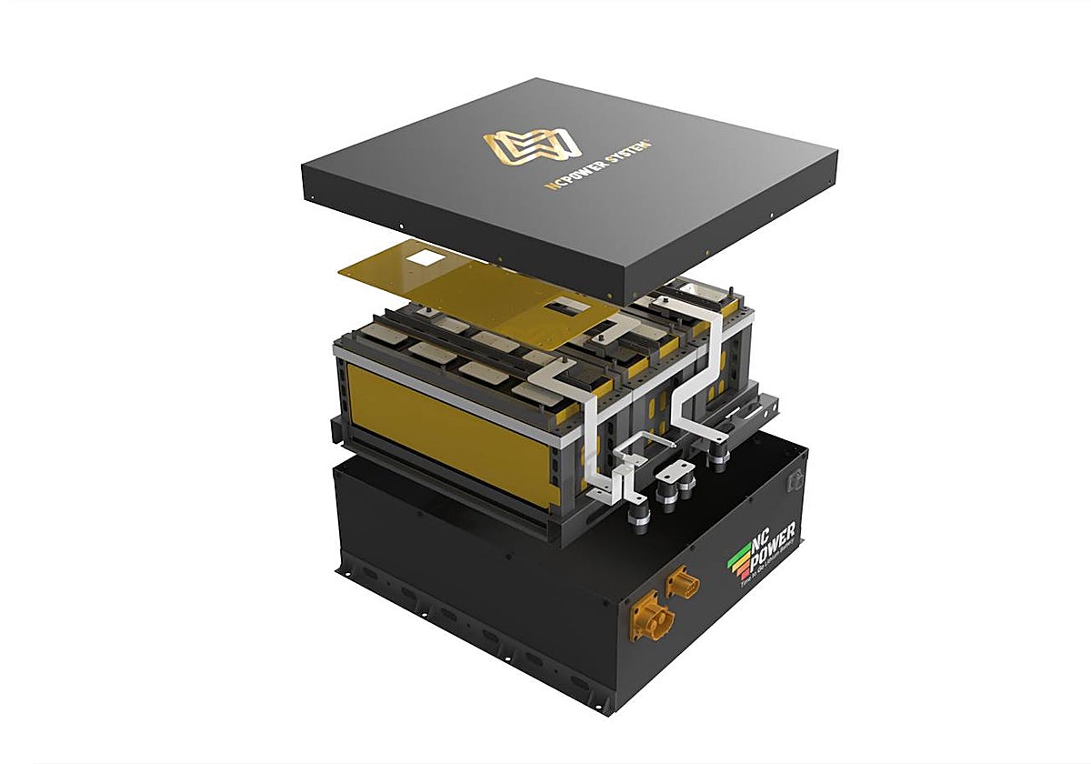 Components of an electric car battery